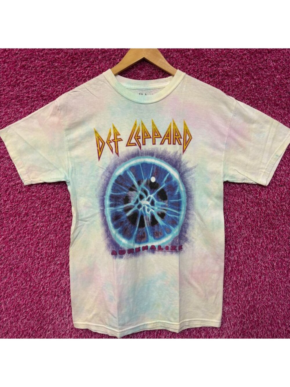 Def Leppard Adrenalize tiedye Rock Tshirt size medium
